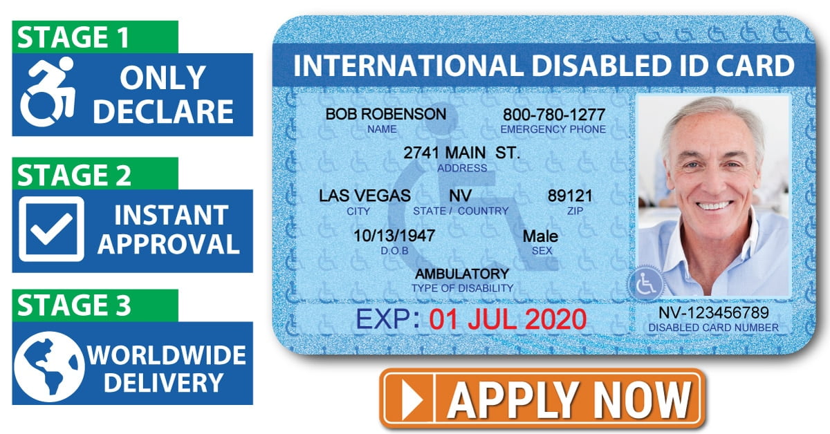 A disability identification card held in hand